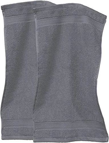 Erwin Müller Gästetuch Friedrichshafen 2er- Pack, 100% Baumwolle anthrazit Größe 30x50 cm - Premium-Qualität, unvergleichlich saugfähig, hautsympatisch, formstabil (weitere Farben)