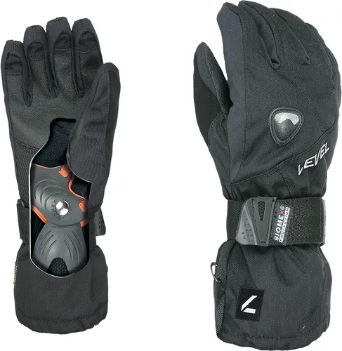 LEVEL FLY JR Handschuh 2025 black - 5,5 - Handschuhe für Kinder und Jugendliche mit Biomex Protection System für optimalen Handgelenkschutz, wasserabweisend und langlebig. Ideal für Sport und Schneeabenteuer.