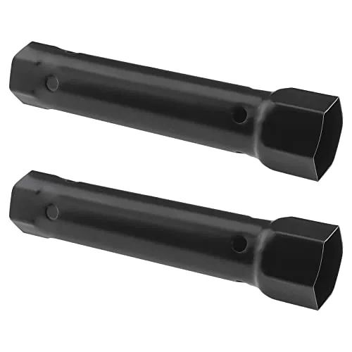 ECSiNG 2 Stück Wasserhahn Steckschlüssel Metall Rohrschlüssel Hahnschlüssel Wasserhahn Installation Und Reparatur Handwerkzeuge 34mm & 40mm Durchmesser 200mm Länge Schwarz