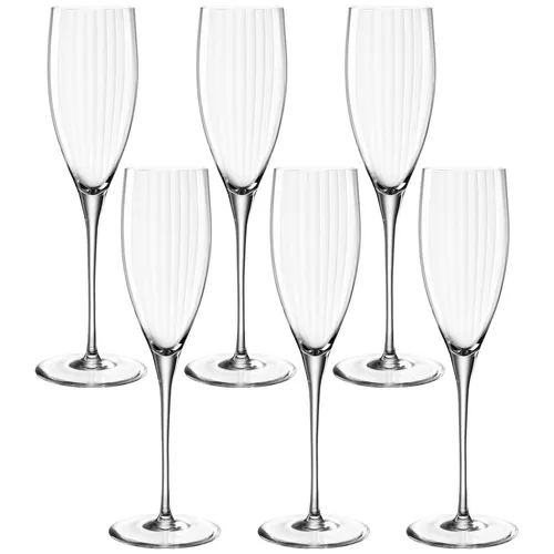 LEONARDO Sektglas POESIA, 6-teiliges Kristallglas-Set