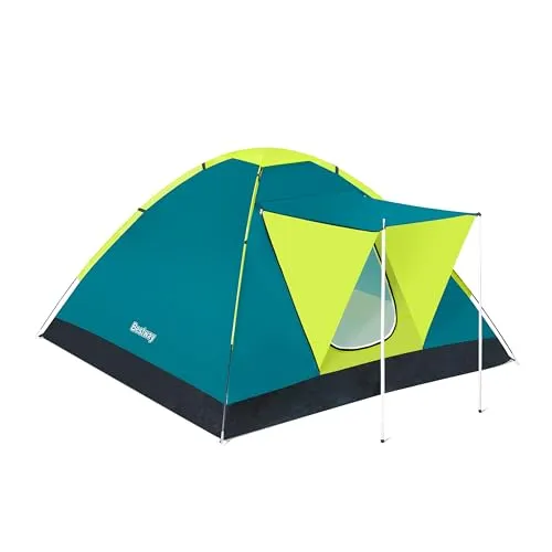 Bestway 3-Personen-Zelt Cool Ground 3 - Geräumiges Zelt für 3 Personen (210 x 210 x 120 cm) mit wasserfestem Polyester, schneller Aufbau in 3 Minuten und hervorragender Belüftung dank Moskitonetz.