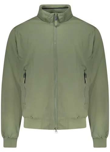 Moderne Herrenjacke Grün mit Fleece, Taschen & Reißverschluss