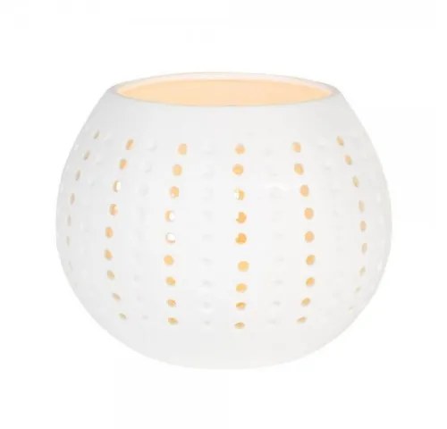 Räder [SA2025/08] Porzellanlicht Lochlinien - Teelichthalter in Tassenform - Eleganter Teelichthalter aus hochwertigem Porzellan, 11,5 x 13 x 9 cm, verleiht jedem Raum eine gemütliche Atmosphäre.