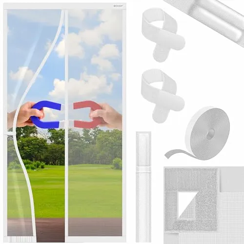 KESSER® Magnet Fliegengitter Tür 100 x 220 cm in weiß von Kesser