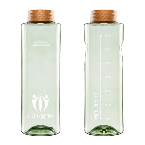 800ml Tritan Trinkflasche [Made in Austria, BPA-frei] – Ideale Größe, spülmaschinenfest, kohlensäurefest, leichte Sporttrinkflasche mit weiter Öffnung für einfaches Reinigen. (1 Flasche) (Grün)