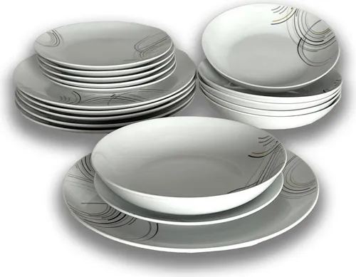 Van Well SERA 18-teilig Tafelservice in weiß von Gerd van Well & Co. GmbH & Co. KG