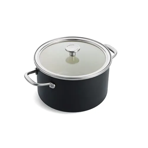 KitchenAid Steel Core Enamel Kochtopf 24cm - Induktionsgeeignet & Spülmaschinenfest - Hochwertiger Kochtopf mit deutscher Emaille, ideal für alle Herdarten und backofenfest bis 220°C. Extrem langlebig, kratzfest und umweltfreundlich für gesundes Kochen.