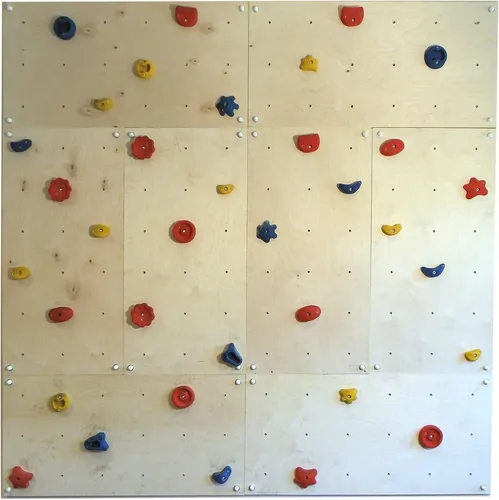 Gartenpirat Kletterwand Indoor mit bunten Klettersteinen (8-St) - Kletter-Trainingsgeräte für drinnen, individuell anpassbar mit vorgebohrten Löchern und Montagematerial. Ideal für Kinderzimmer oder Keller, fördert die Motorik und den Spaß am Klettern.