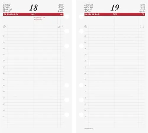rido/idé Tageskalendarium Timing 2 2025 | 93×172 mm