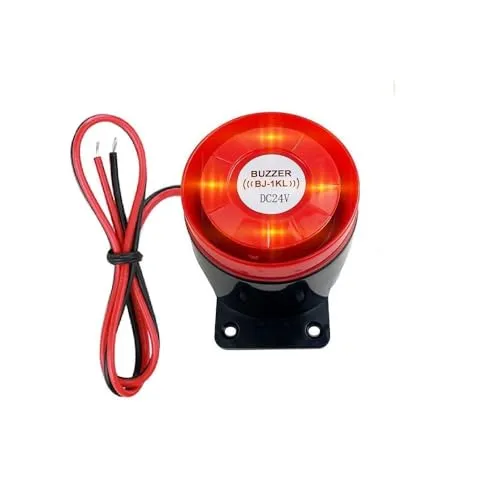 Switian DC 24V verdrahtete Mini Sound Light Alarm Blinklicht Horn Sirene 120 dB Home Security Sound Alarmanlage