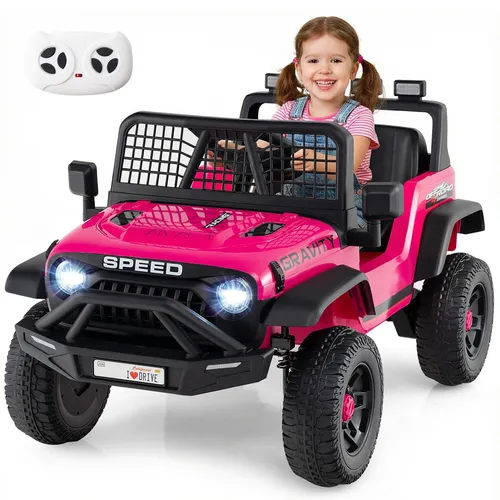 COSTWAY 24V Kinder Elektroauto mit Fernbedienung & LED - Erleben Sie doppelten Fahrspaß mit dem COSTWAY 24V Kinder Elektroauto! Perfekt für Kinder ab 3 Jahren, bietet es 2 Fahrmodi und spannende Extras wie LED-Scheinwerfer und kabellose Musik für unvergessliche Abenteuer.