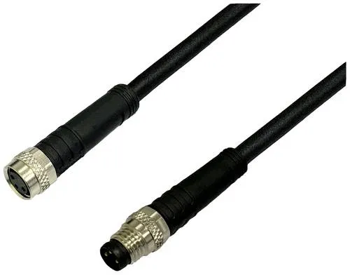 BKL Electronic 2700040 Sensor-Aktor-Verlängerungsleitung M8 - Sensor-Aktor-Verbindungstechnik, 2 m lange, flexible PUR-Leitung mit 4.5-poligem Stecker für zuverlässige Signalübertragung in industriellen Anwendungen.