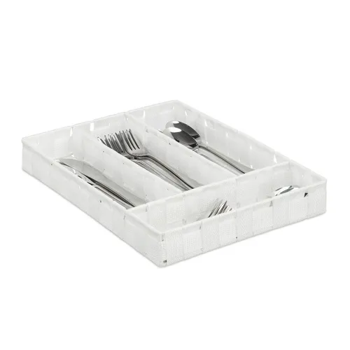 Besteckkasten Besteckkorb Küche Besteckaufbewahrung Schwarz Weiß Grau 4 Fächer