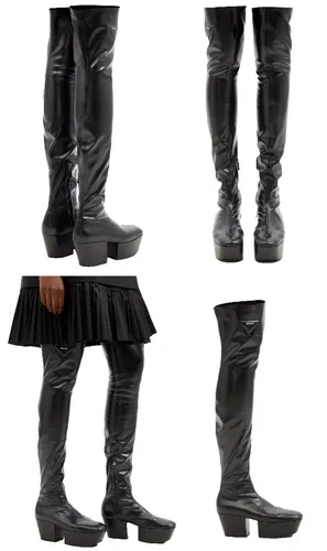 PRADA Over-the-knee Platform Boots 37 in schwarz von Prada
