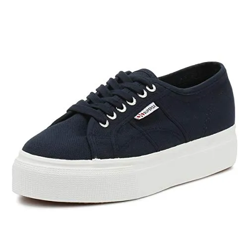 Superga 2790 ACOTW LINEA UP AND DOWN Damen Sneaker - Modische Plateau Sneaker mit 35mm Sohle, ideal für trendbewusste Frauen. Bequemes Textilmaterial sorgt für hohen Tragekomfort.