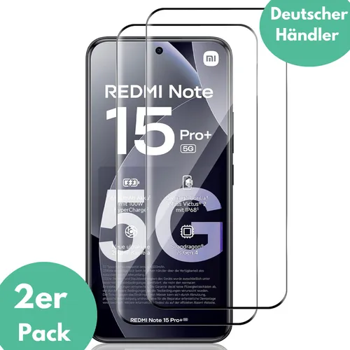 Schutzglas für Xiaomi Redmi Note 15 Pro Plus 5G Panzerfolie Display Schutz Full