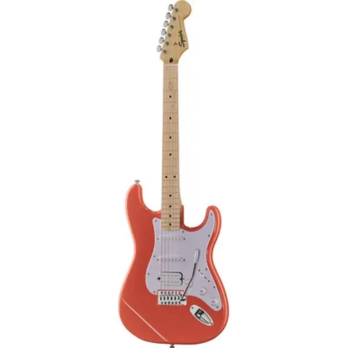 Squier Sonic Strat HSS TCoral – E-Gitarre in Tahitian Coral - Gitarren; Ausgestattet mit 1x Humbucker und 2x Single-Coils für vielseitigen Sound, ideal für Einsteiger und Fortgeschrittene.