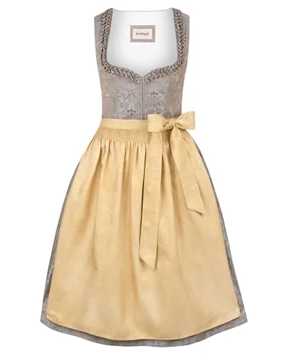 Bergfeuer Damen Nara Midi Dirndl, senf, Größe 42 in gelb von Bergfeuer