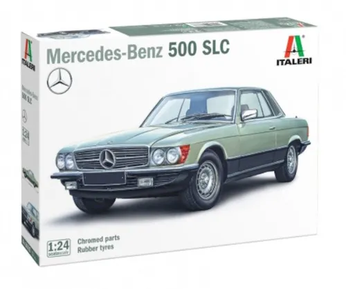 ITALERI Mercedes-Benz 500 SLC Modellbausatz - 1:24 Modellbausatz zum Zusammenbauen und Bemalen, ideal für Modellbau-Enthusiasten und Sammler.
