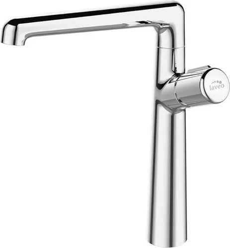 Design Spültischtischarmatur mit L-Auslauf in Chrom