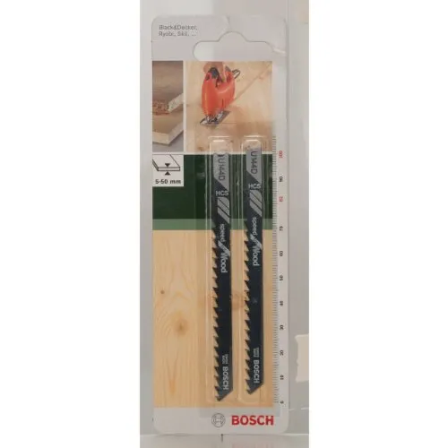 Bosch Accessories 2609256758 Stichsägeblatt HCS, U 144 D Speed for Wood 2St.