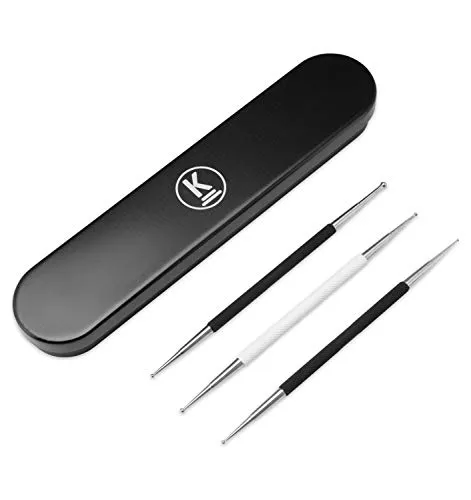K-Pro Dotting Tool Pen Set 3 Stück – Nailart Punktierstifte in 3 Größen (1 mm, 2 mm, 3 mm) – für Nail Art, Mandala, Deko & kreative Malerei – präzise & langlebig– für Anfänger & Profis