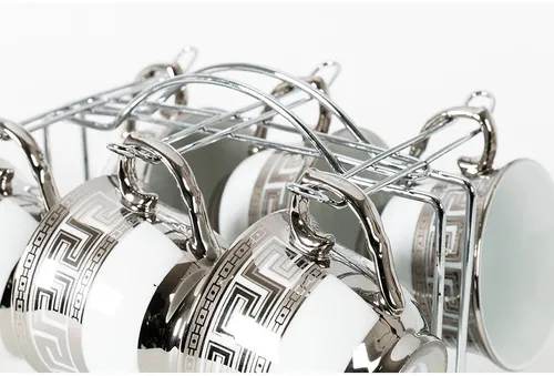 Bavary Porzellan Kaffee Tassen Set für 6 Personen von Cinar