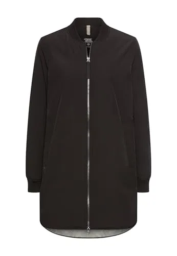 camel active Damen Mantel mit 2-Wege-Reißverschluss Schwarz von camel active