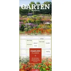 Garten Familienplaner 2026: Großer Foto-Terminkalender für Familien - Film, Kunst & Kultur – Idyllische Garten-Fotografien und 5 Spalten für optimale Planung im Familienalltag.