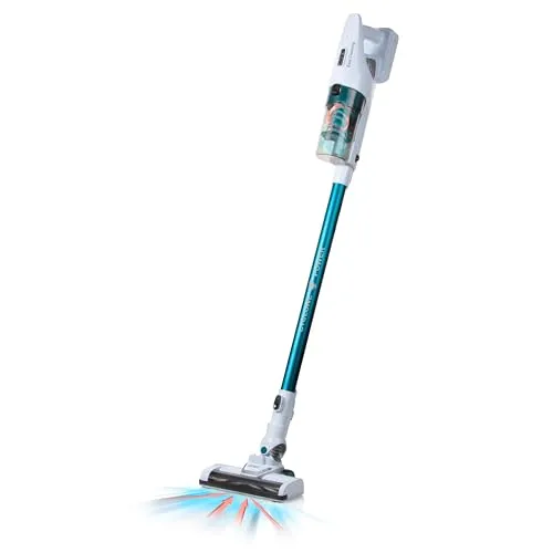 DOMO DO233SV Akku-Stielstaubsauger - 2in1 mit 18,5 V Lithium-Ionen-Akku - Handstaubsauger mit schnurloser Nutzung, leistungsstarkem Zyklonsystem und 20 Minuten Laufzeit. Wandbefestigung und vielseitige Bürsten für müheloses Reinigen.