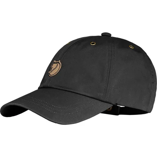 Fjällräven Unisex Helags Cap - Dark Grey, L-XL EU - Klassische Kappe mit Belüftungslöchern und Lederlogo, ideal für Outdoor-Aktivitäten und stilvolle Freizeitlooks.