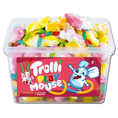  Trolli Playmouse, Schaumzucker Mäuse, Fruchtgummi, 75 Stück 5,99€/1kg
