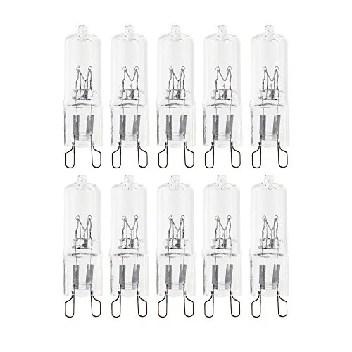 NCC-Licht 10 x Eco Halogen Stiftsockellampe 20W G9 230V Klar warmweiß 2700K dimmbar (20 Watt)