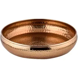 Ästhetic Deko Schale Obstschale Serviertablett Fidan Kupferfarben 34cm