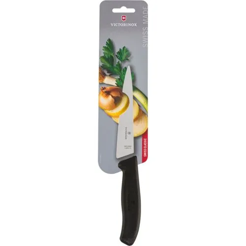 Victorinox Tranchiermesser Swiss Classic 15cm - schwarz - Küchenmesser mit 15 cm Klinge, ideal zum präzisen Tranchieren von Fleisch, ergonomischer Griff für optimalen Komfort beim Schneiden.