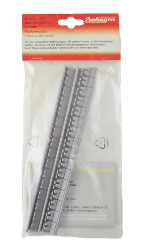TT / Auhagen 43587, 6 Bahnsteigkanten je 200 x 10 mm OVP