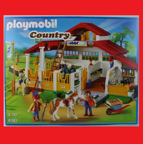 Playmobil 4190 Moderner Reiterhof – Reitstall mit Zubehör