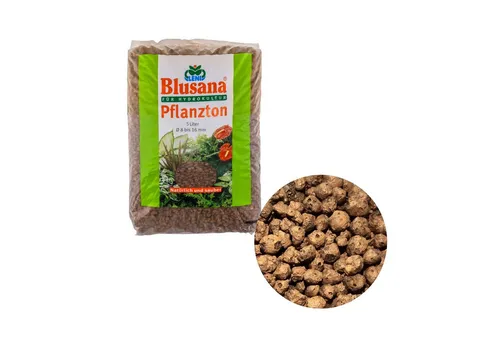 Blusana Pflanzgranulat Blähton Hydrokultur Pflanzton Granulat 8-16 mm, (Hydrogranulat Tonkugeln 5 Liter), für Hydro & Hydroponik Systeme, Drainage, Bodenauflockerung, Dekor