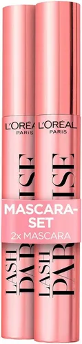 L'Oréal Paris Lash Paradise Mascara Doppelpack - Mascaras für intensives Volumen und spektakuläre Länge, ideal für empfindliche Augen. Die cremige Formel sorgt für angenehmen Tragekomfort und perfekt getrennte Wimpern ohne Verkleben.