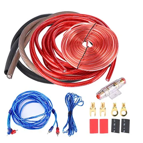 Akozon 4 Guage 2800W Auto o Subwoofer Verstärker Lautsprecher Installation Kabel Kit Suit