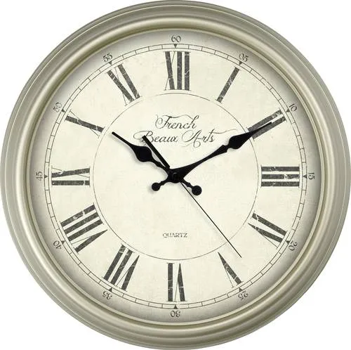 EUROTIME 89891-12 Quarz Wanduhr 31cm Elfenbein