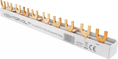 3P Phasenschiene Gabel 10-polig 12mm² PS/G Schiene Sammelschiene 80A DV 2626