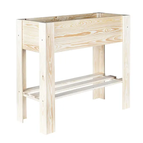 Hochbeet aus Holz mit Ablage 62924