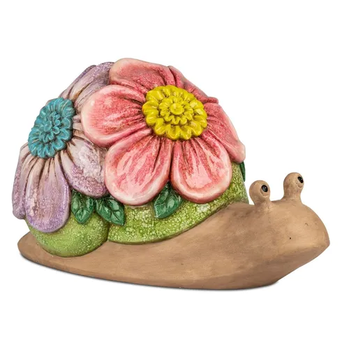 Dekofigur Schnecke Flower Power 52cm von Formano von formano