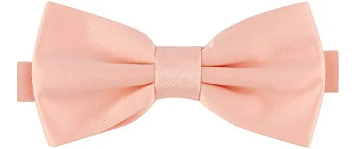 Ladeheid Herren Schmale Fliege M (12cm x 6cm), Hell Lachs, 12cm x 6cm