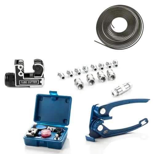 LST Mini Bördelgerät + 10m Bremsleitung 4,75 mm + Rohrbiegezange + Abschneider