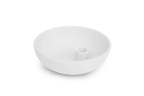 Storefactory Lindatorp Kerzenständer - Elegante Kerzenschale aus Keramik in Weiß - Kerzenständer aus Keramik, zeitloses Design und perfekte Ergänzung für Ihr Zuhause, ideal für stimmungsvolle Beleuchtung.