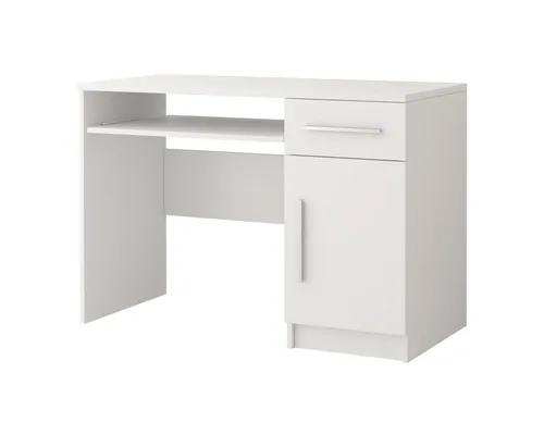 Kinderschreibtisch OLMO 08 von Deine Möbel 24 – Weiß/Grau - Praktischer Kinderschreibtisch OLMO 08 in modernem Design. Mit 110 cm Breite und Schublade bietet er optimalen Stauraum und passt in jedes Kinder- und Jugendzimmer.