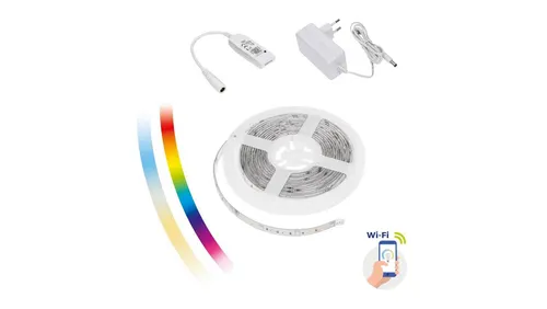 LED Streifen 17W/5m RGBW+CCT+DIM mit Silikon, Controller und Netzteil