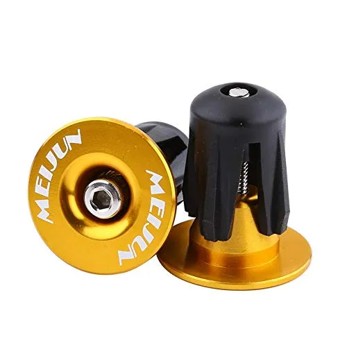 lenkerstopfen lenker endkappen,2 stücke Fahrradlenker Endstopfen Bunte Aluminium Fahrradlenker Lenkergriffe Endstopfen Bike Bar Endkappen Bike Zubehör für Mountainbike Rennrad (Silber)